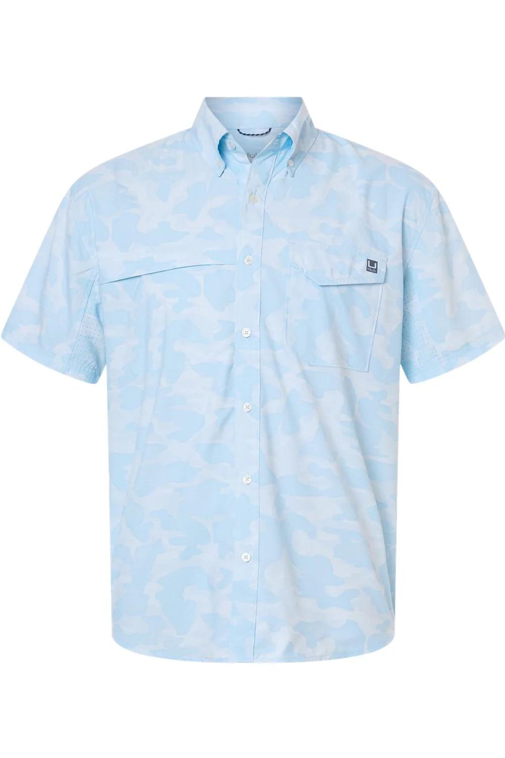 HUK Men's Tidepoint Printed Short Sleeve Shirt