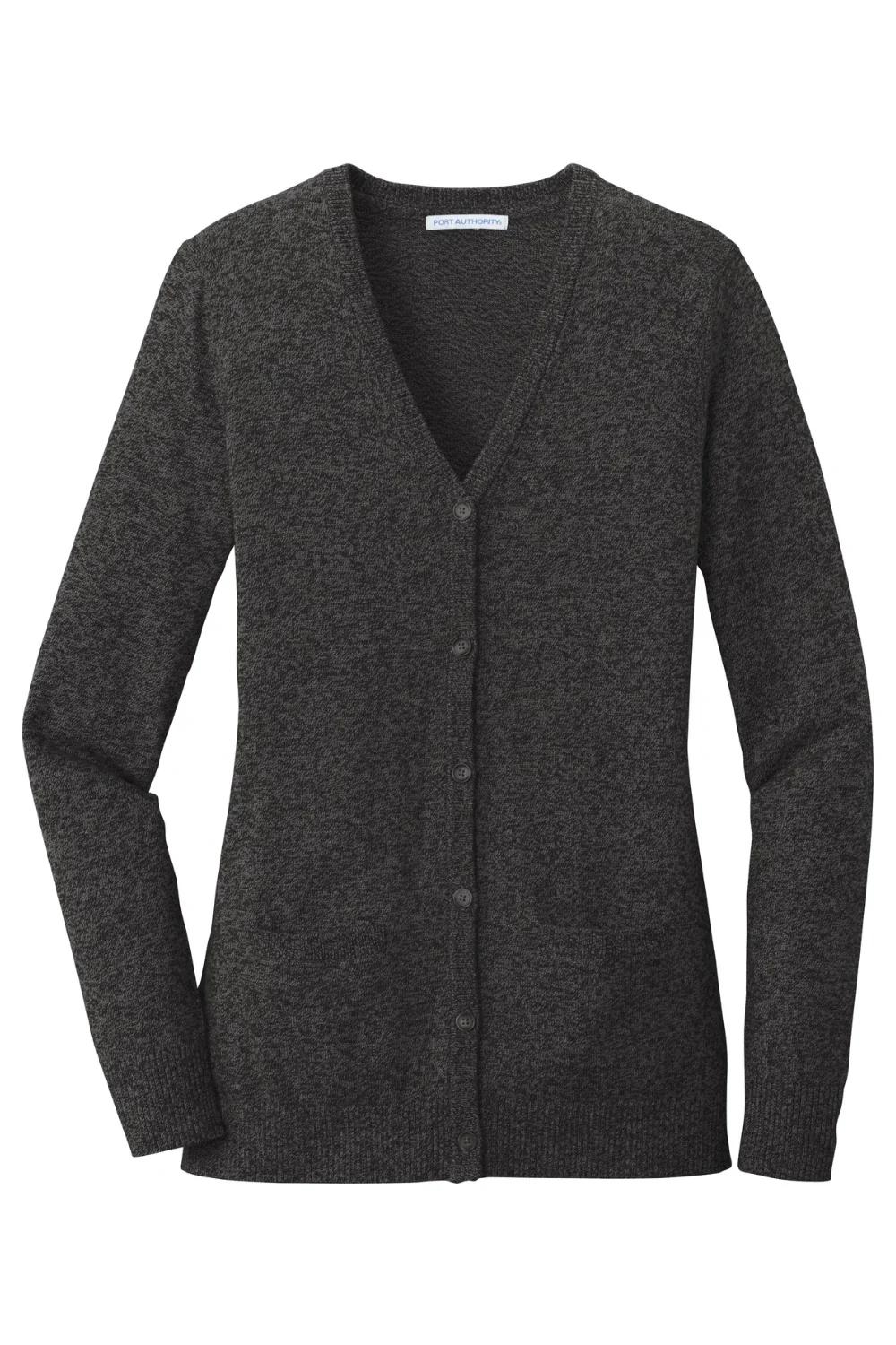 Port Authority Ladies Marled Cardigan Sweater