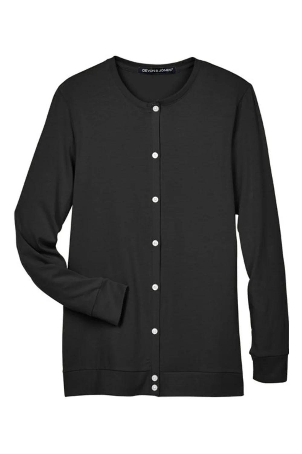 Devon & Jones Ladies' Perfect Fit Ribbon Cardigan