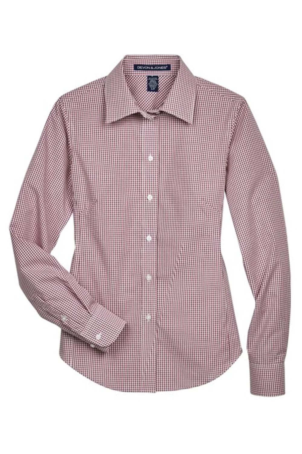 Devon & Jones Women's Crown Collection® Gingham Check Woven Dress Shirt