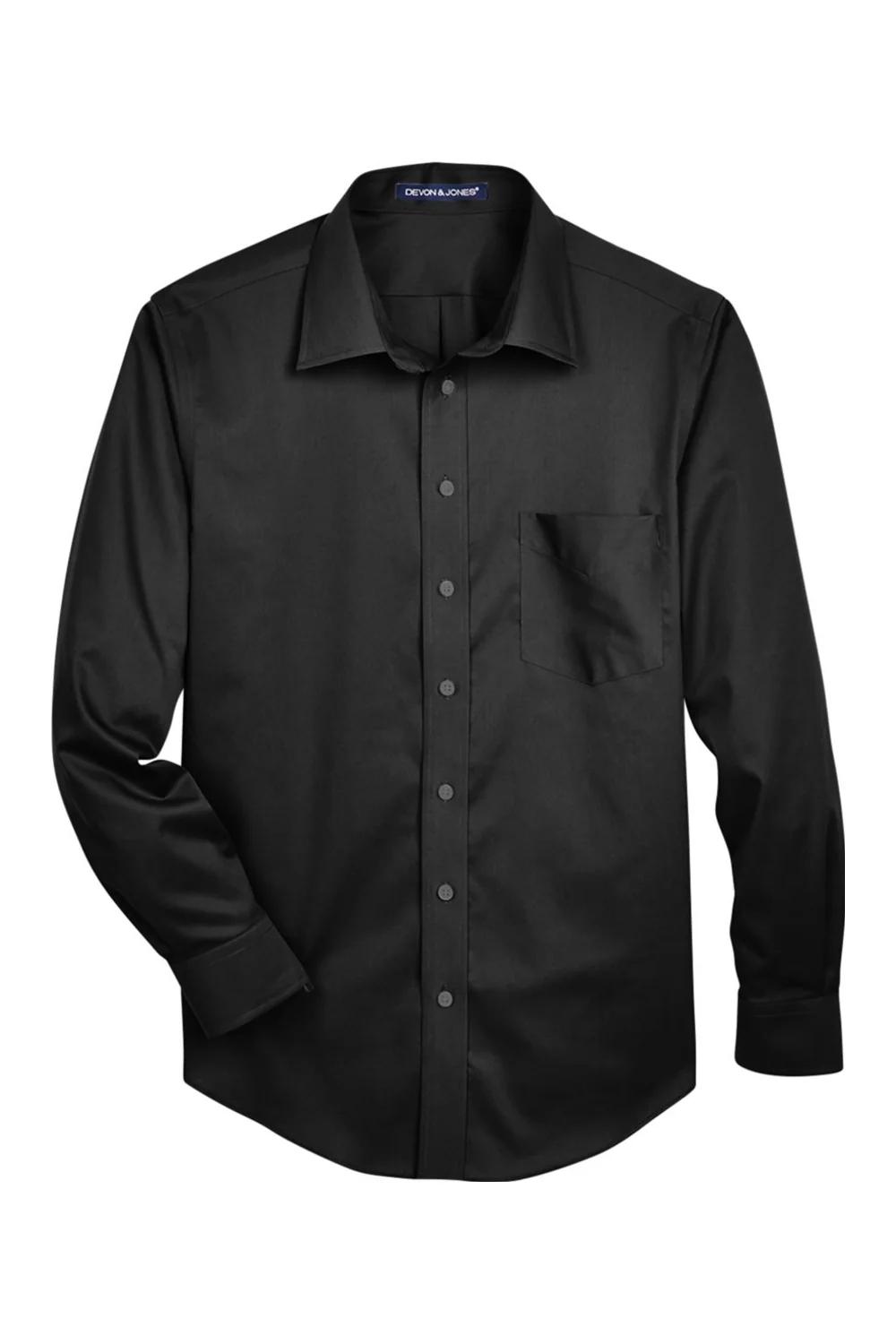 Devon & Jones Men's Tall Crown Collection® Solid Stretch Twill Woven Dress Shirt