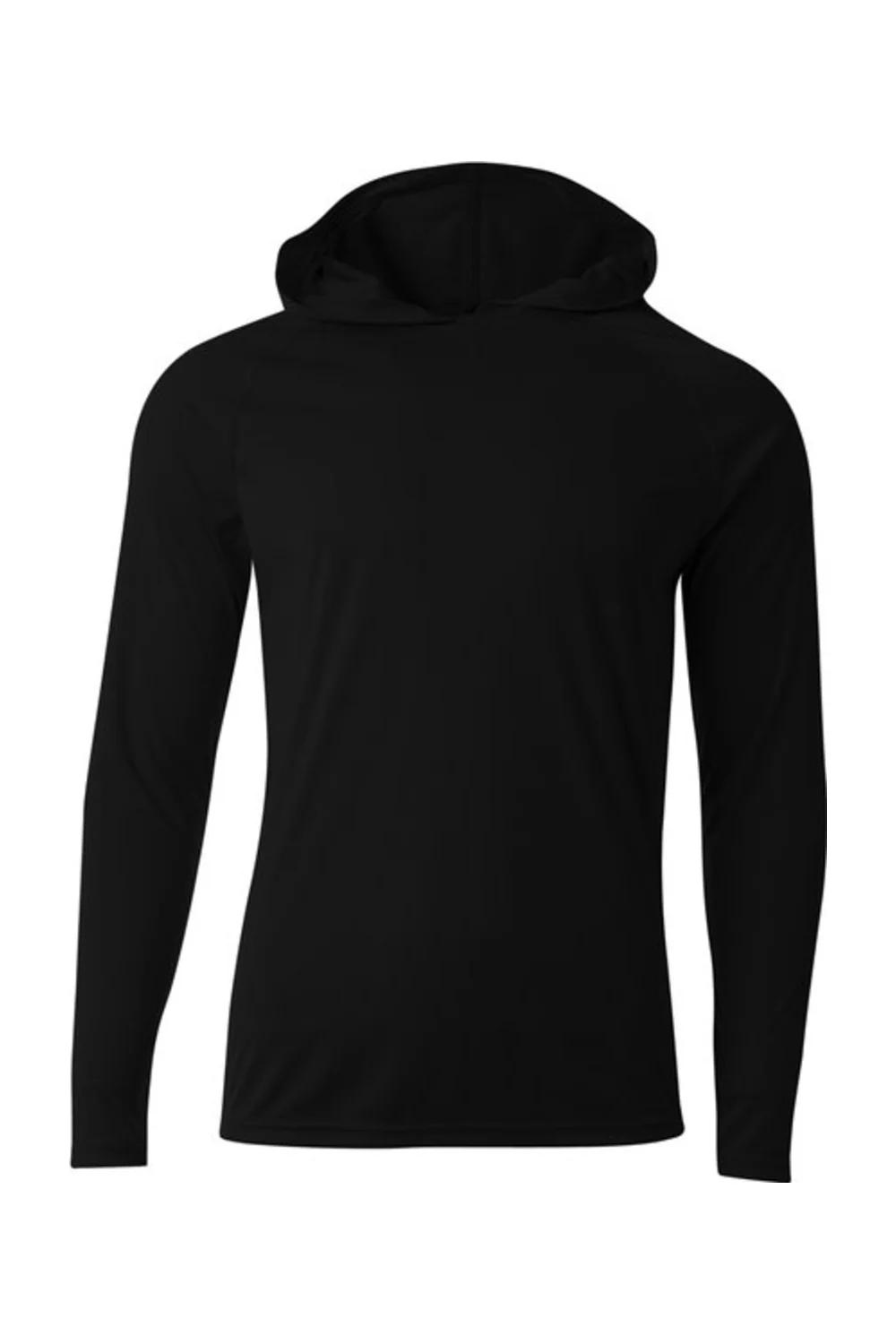 A4 Men's Cooling Performance Long-Sleeve Hooded T-shirt (A4N3409)