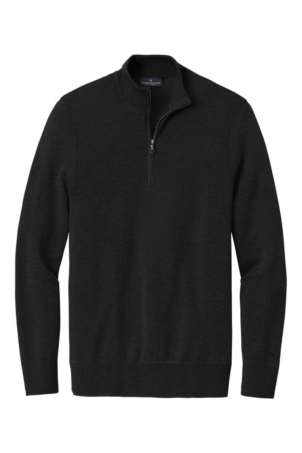 Brooks Brothers Washable Merino Birdseye 1/4-Zip Sweater
