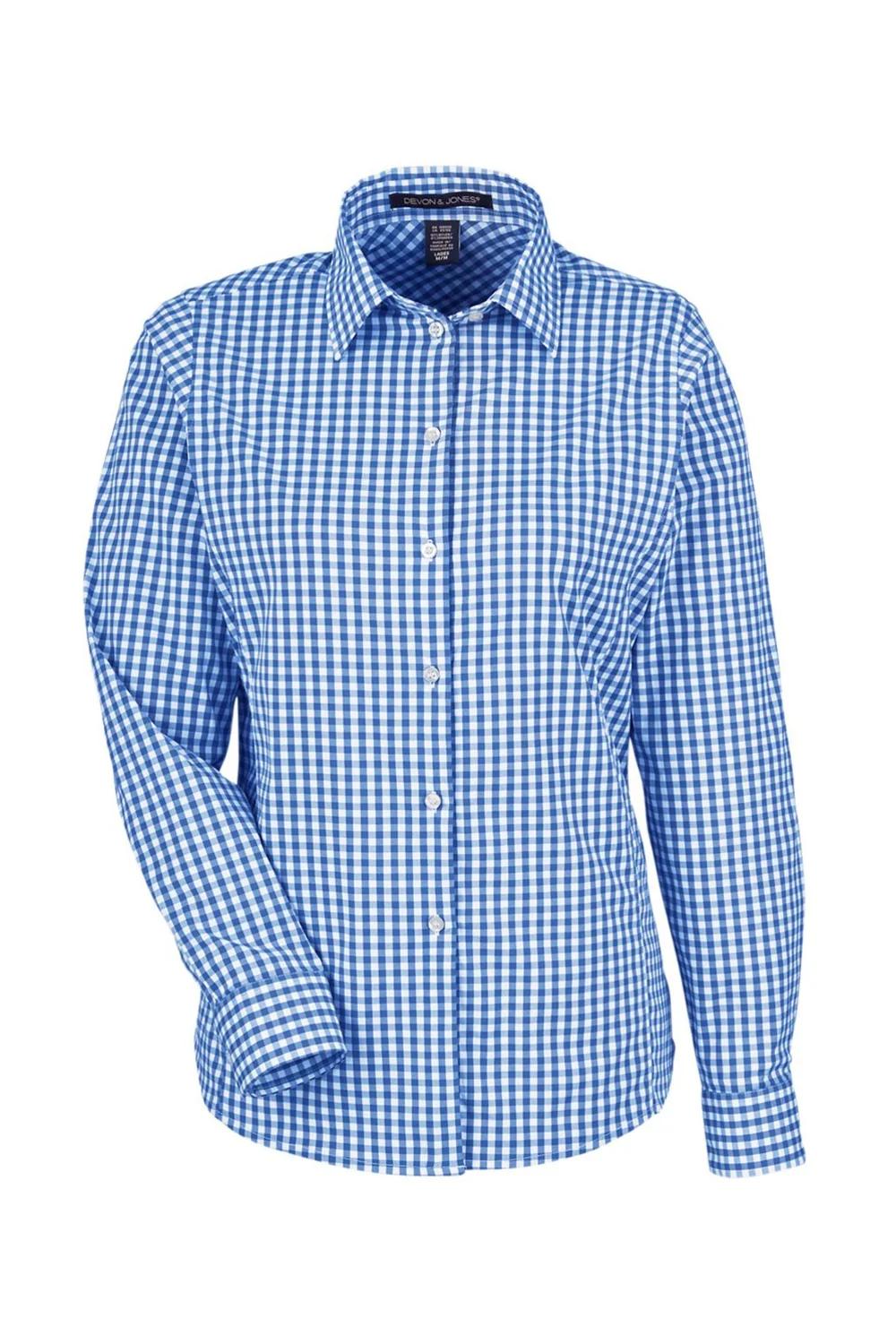 Devon & Jones Women's CrownLux Performance® Gingham Dress Shirt