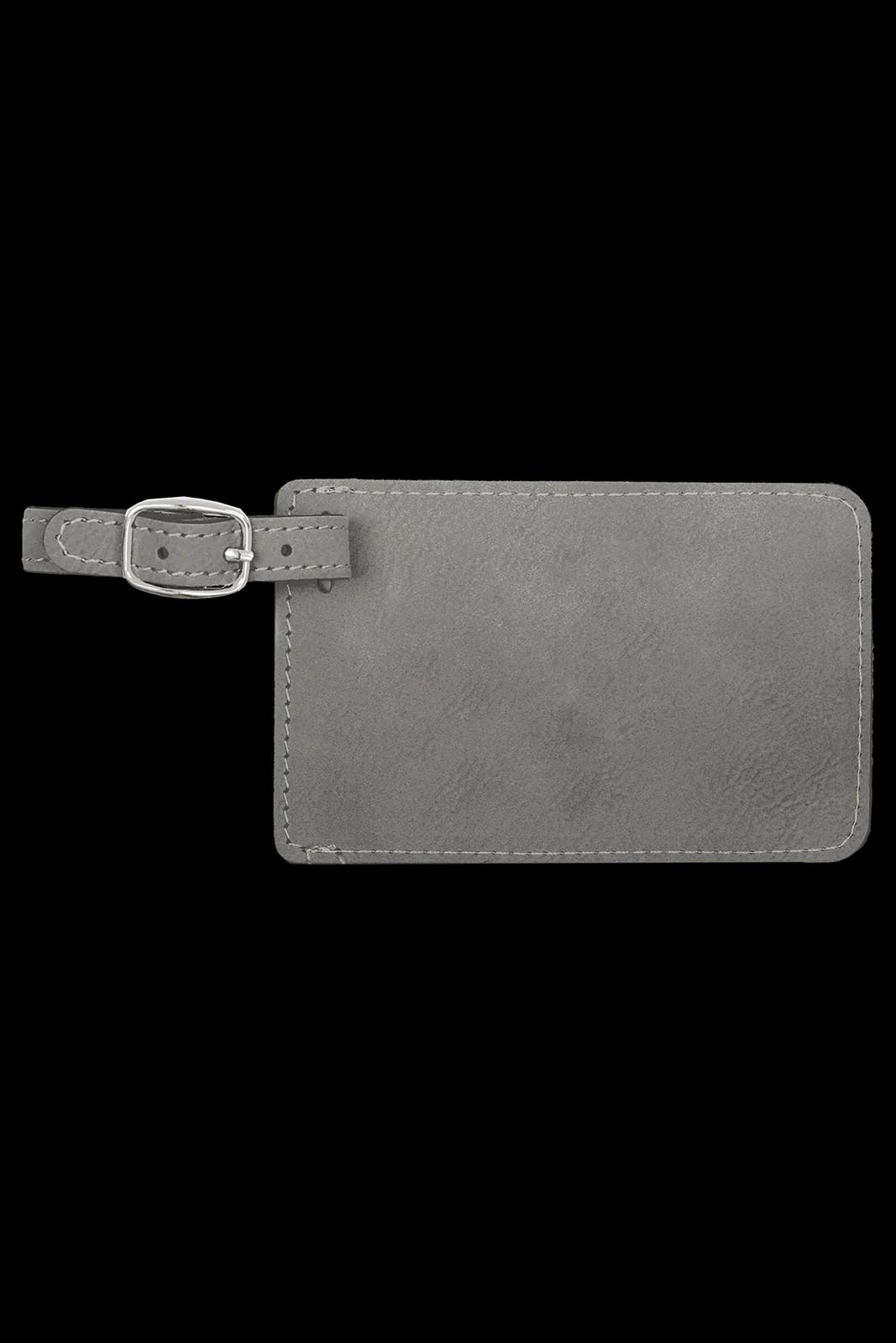 4 1/4 x 2 3/4 Laserable Leatherette Luggage Tag