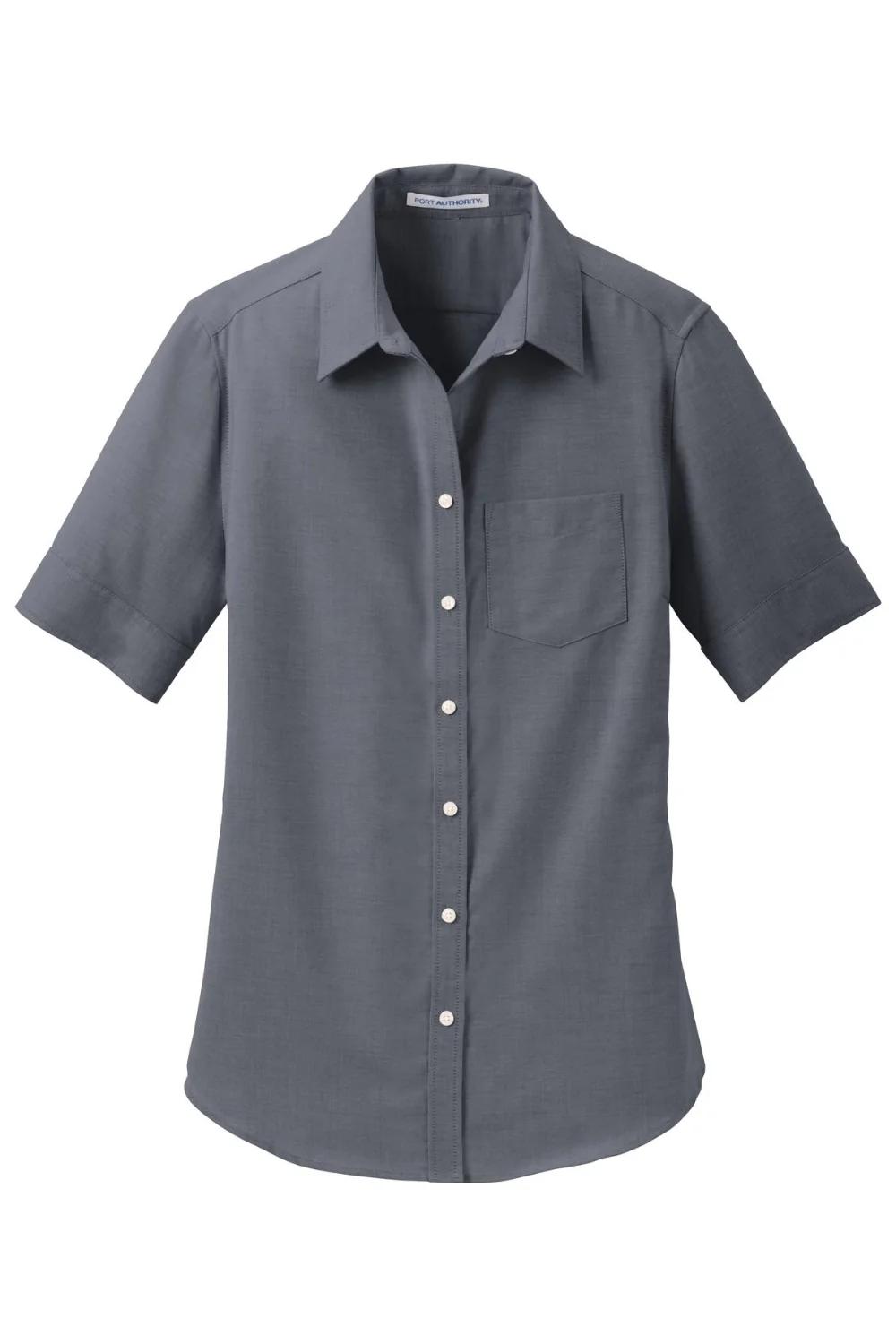 Port Authority Ladies Short Sleeve SuperPro Oxford Shirt