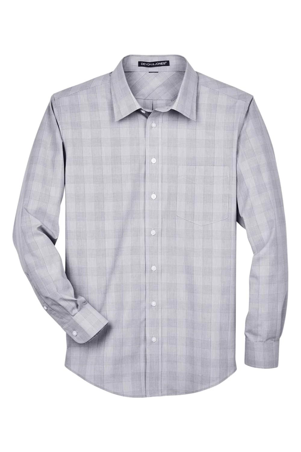 Devon & Jones Men's Crown Collection® Glen Plaid Woven Dress Shirt