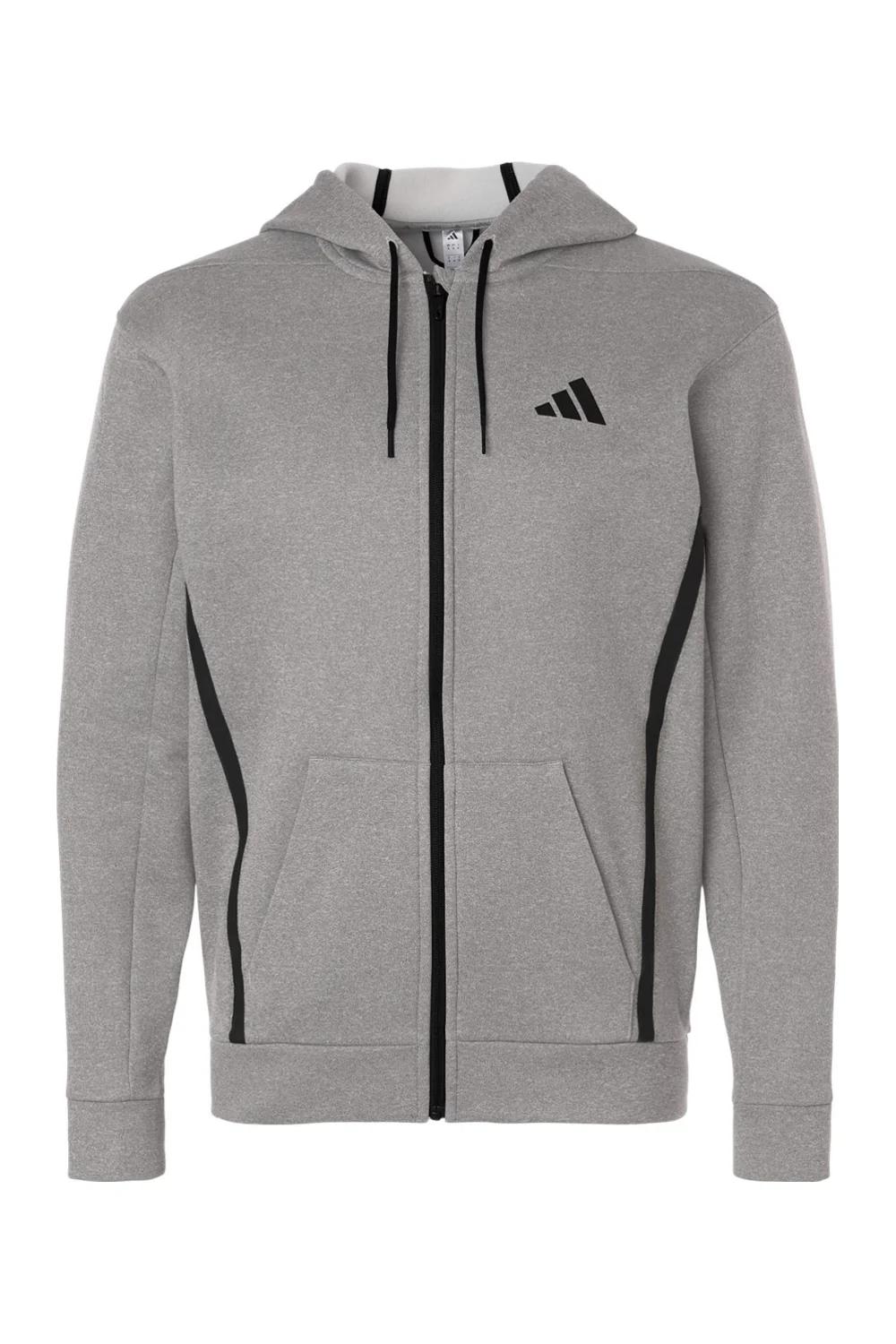 Adidas Men's Game & Go Fleece Full-Zip Hooded Sweatshirt